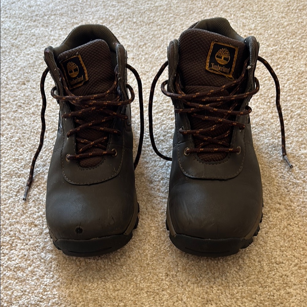 Timberland Kids Brown Leather Boots - Waterproof